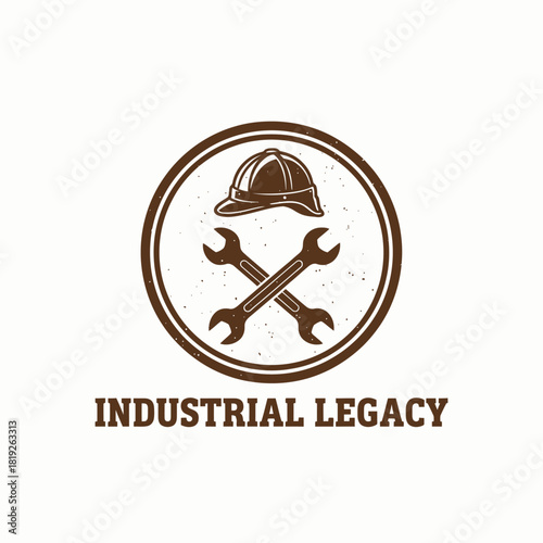 Vintage Industrial Legacy Badge Logo