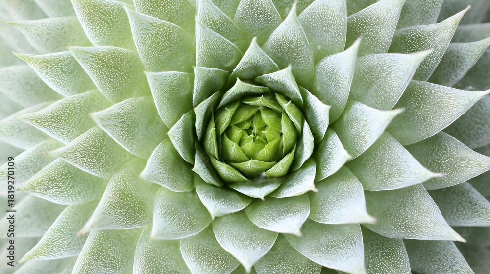 Fototapeta premium Close-up of a succulent plant. Succulent background, top view, flat lay. Nature abstract background, succulent plant macro
