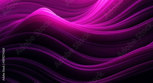 Wallpaper Mural Vivid magenta waves abstract flowing background with elegant lines Torontodigital.ca