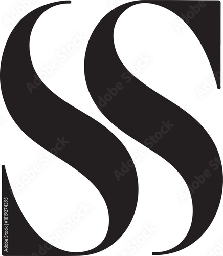 Abstract black and white yin yang symbol logo design illustration made of two stones, question mark sign