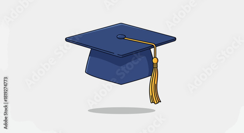 Illustration of a vibrant academic graduation cap symbolizing scholastic achievement and future