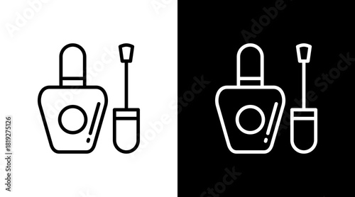 Nailpolish  White Icon Set Design