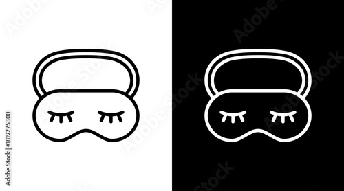 Eye Mask  White Icon Set Design