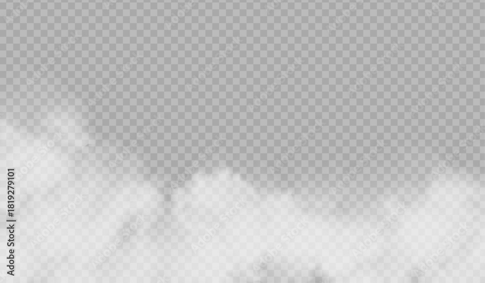 Naklejka premium Realistic Ground Fog Overlay with Soft Diffusion PNG overlay