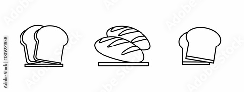 Bread icon line illustration. Design elements for icons, logos, and graphic projects.