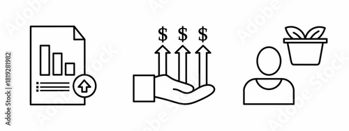 Personal growth icon line illustration. Design elements for icons, logos, and graphic projects.