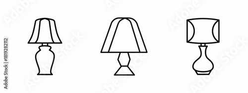 Decorative lamp icon line illustration. Design elements for icons, logos, and graphic projects.