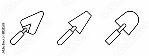 Trowel icon line illustration. Design elements for icons, logos, and graphic projects.