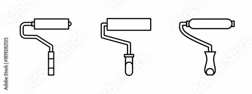 Paint roller icon line illustration. Design elements for icons, logos, and graphic projects.
