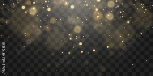 Vector bokeh lights effect isolated on transparent background. Soft blured bokeh and lights png