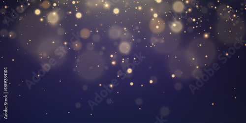 Vector bokeh lights effect isolated on transparent background. Soft blured bokeh and lights