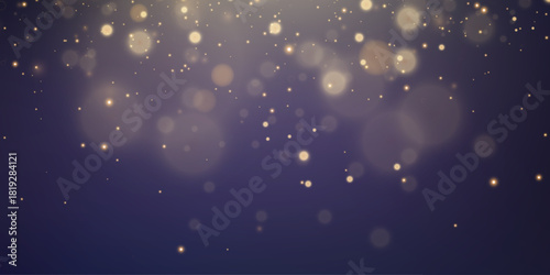 Vector bokeh lights effect isolated on transparent background. Soft blured bokeh and lights