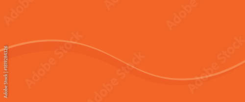 Orange background with smooth wave design. The background features a vibrant orange color and a soft gradient texture. Minimal abstract wavy gradient vector background