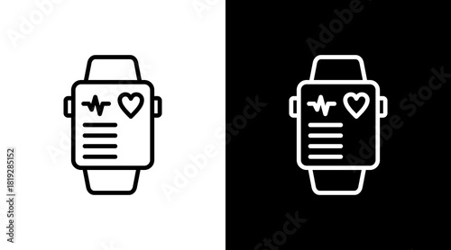 Health Tracker  White Icon Set Design