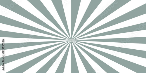 Abstract vibrant, radial sunburst background with alternating bright white and light green ray. Symmetrical pattern with dynamic energy and motion.. Promotional Banner or Cool Digital Design Element.