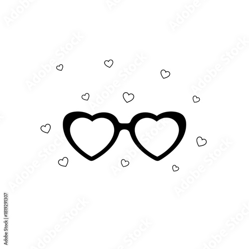 Floating clouds sunglasses minimal design black