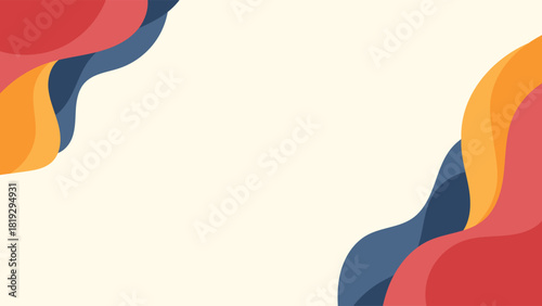 Colorful Fluid Wave Abstract Shape Background Vector