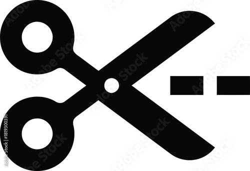 scissors, cutting, dashed, line, icon, symbol, cut, mark, perforation, design, graphic, tool, craft, paper, silhouette, black and white, isolated, object, stationery, craft supplies, do it yourself, d