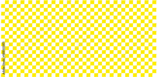 Vibrant yellow and white checkerboard grid pattern background
