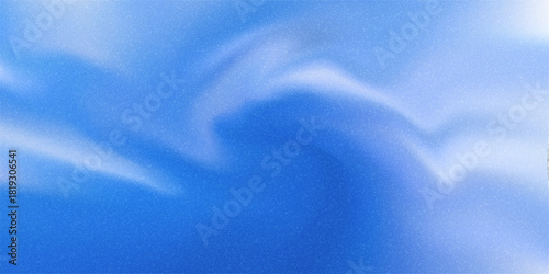 Blue sky gradient mesh gradation seamless bg with noise texture. Abstract cloudy vector illustration. Blurred ombre watercolour background with grain pattern