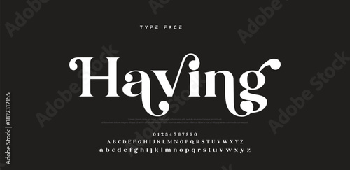 Elegant logo modern luxury alphabet font.  Typography elegant style alphabet fonts for beauty shop, decoration, business, boutique, fashion, brand, wedding, vintage design. vector illustration