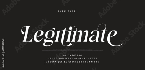 Elegant logo modern luxury alphabet font.  Typography elegant style alphabet fonts for beauty shop, decoration, business, boutique, fashion, brand, wedding, vintage design. vector illustration