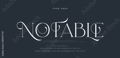 Elegant logo modern luxury alphabet font.  Typography elegant style alphabet fonts for beauty shop, decoration, business, boutique, fashion, brand, wedding, vintage design. vector illustration