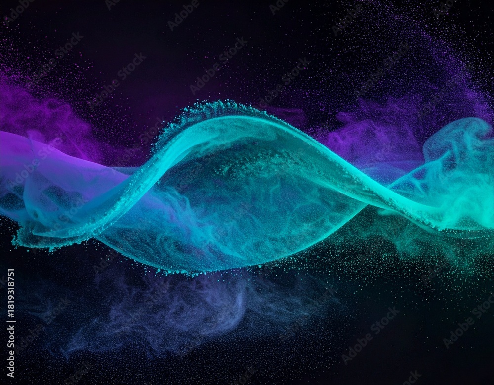 Fototapeta premium Matte Dark Pop Neon Violet Cyan Gradient Abstract Background – Minimal Modern Wallpaper Texture