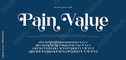 Lettering Fashion Designs. Modern elegant alphabet letters font and number. Minimalist typography fonts regular, typeface uppercase and lowercase.