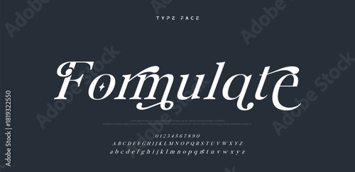 Beauty Luxury font alphabet logo. Typography beautiful fashion elegant classic letters serif italic fonts decorative wedding vintage blossom logos. vector illustration