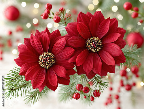 a poinsettia Christmas plant