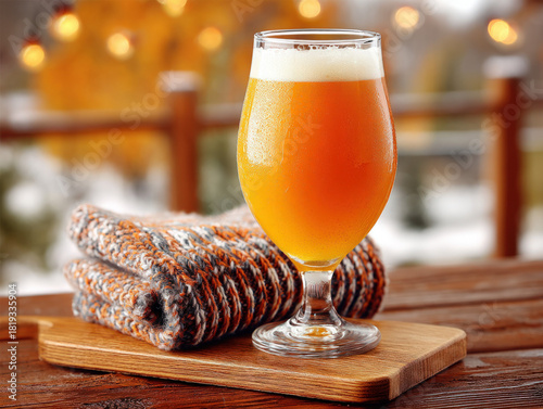 beer in the snow