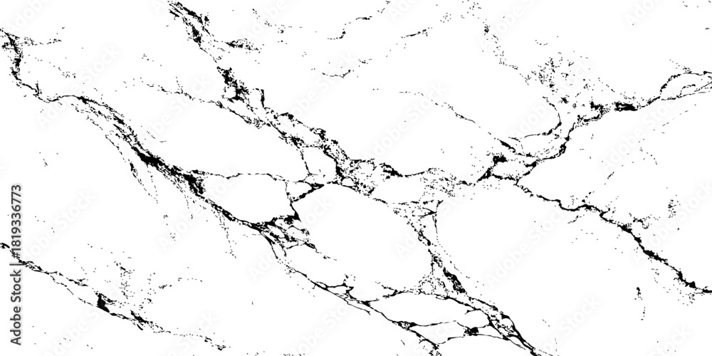 Fototapeta premium Elegant white marble texture with bold black veins, high-resolution natural stone background, perfect for luxury interior design, countertops, tiles, and architectural surfaces.