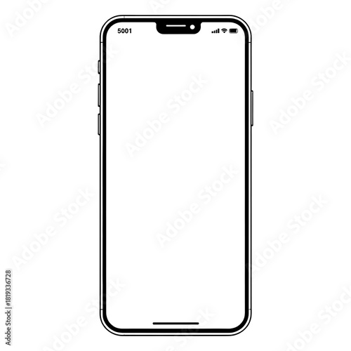 blank smart phone transparent background