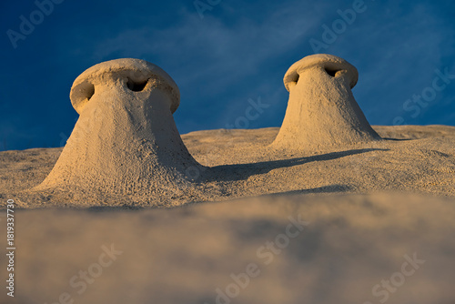 Fototapeta Naklejka Na Ścianę i Meble -  White chimneys, typical of the Alpujarra - Granada.