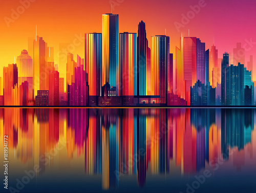 Detroit Michigan skyline