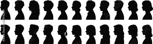 Laptop silhouettes, seated and standing, working posture, black figures, digital task, office gesture, remote work, tech users, minimal design, business pose