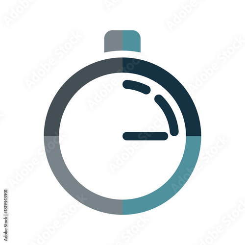 Stopwatch or timer icon showing progress, time management
