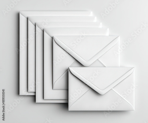 Mail letters isolated on white