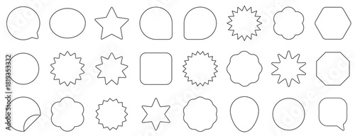 Starburst and sunburst sticker set featuring price tags, promo badges, quality marks, and special offer labels. Editable vector icons for marketing and retail use.
