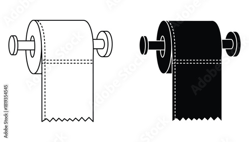 Toilet paper roll vector illustration bathroom hygiene item