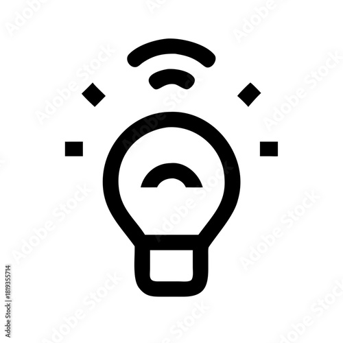 Smart-Light Text Icon Set – Intelligent, Digital, Illumination, Tech, Energy, Modern, Connected Systems
