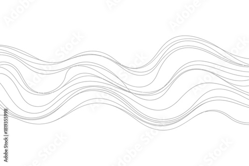 Abstract flowing wavy lines on a white background