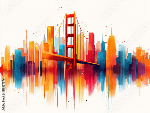 San Francisco skyline vector