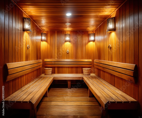 Sauna room interior