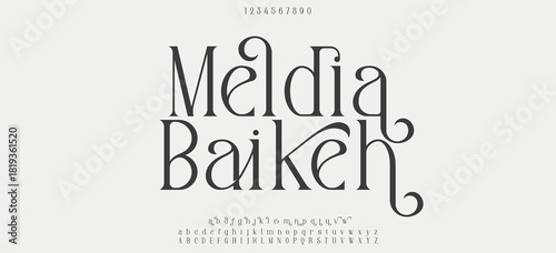 Luxury font alphabet logo. Typography beauty fashion elegant minimalist serif italic fonts decorative wedding vintage retro logos. vector illustration