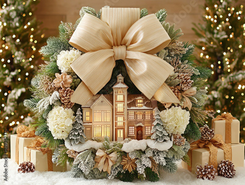 snow covered wreath