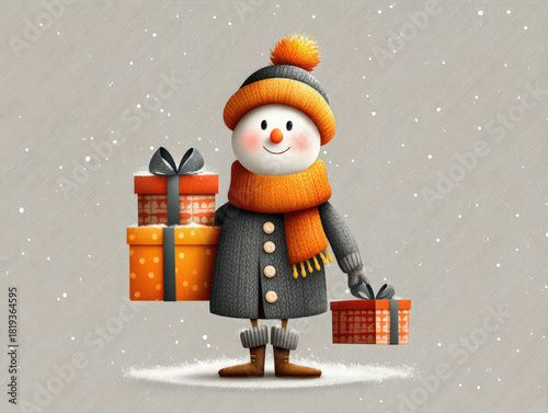snowman logo design