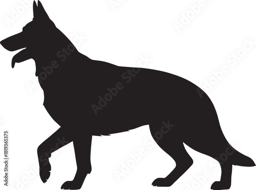 German Shepherd Dog Silhouette Vector
