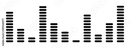 Sound wave equalizer icon. Vector illustration